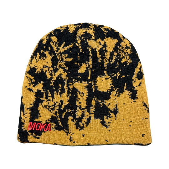 Moka Erosion Reversible Beanie (Amber/Forest Green)