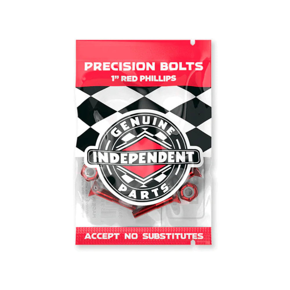 Independent Genuine Parts Hardware 1" Phillips (Red/ Black)