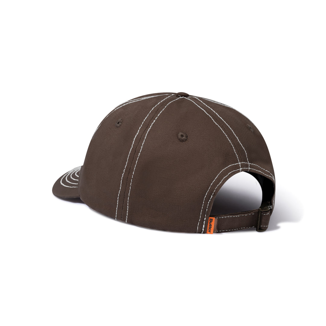 Butter Goods Ink 6 Panel Cap (Dark Brown)