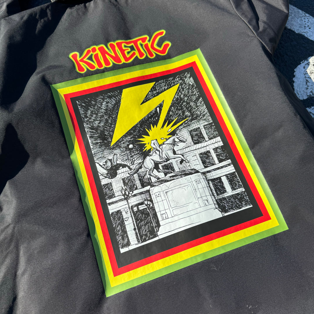 back logo detail red green yellow