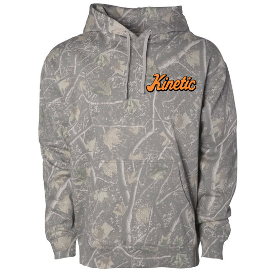 Camouflage hoodie with 'Kinetic' 