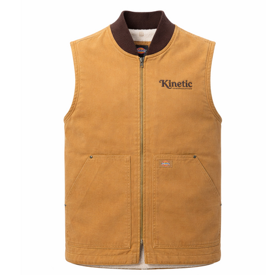 Kinetic x Dickies Embroidered Fleece Vest (Brown)