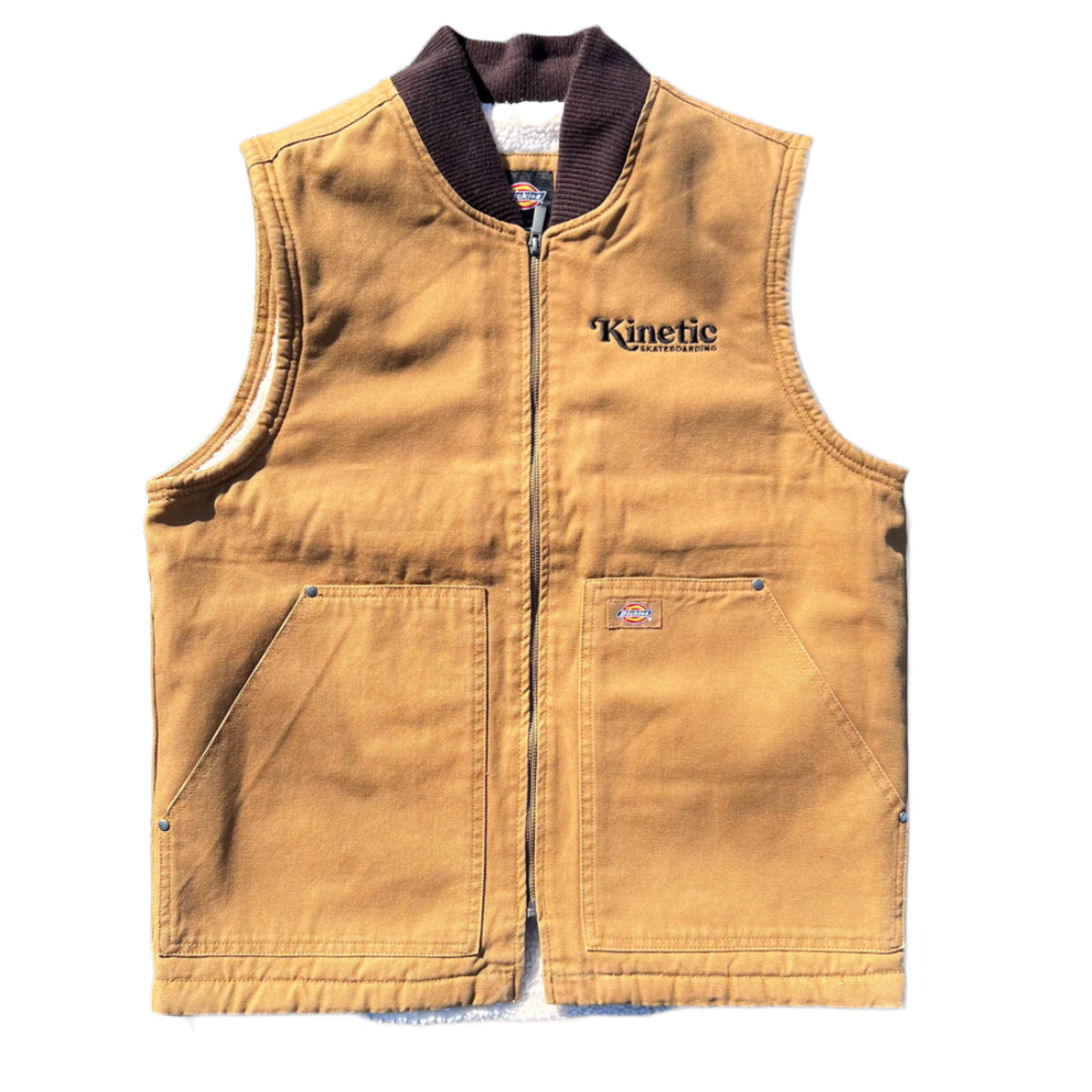 Kinetic x Dickies Embroidered Fleece Vest (Brown) – Kinetic