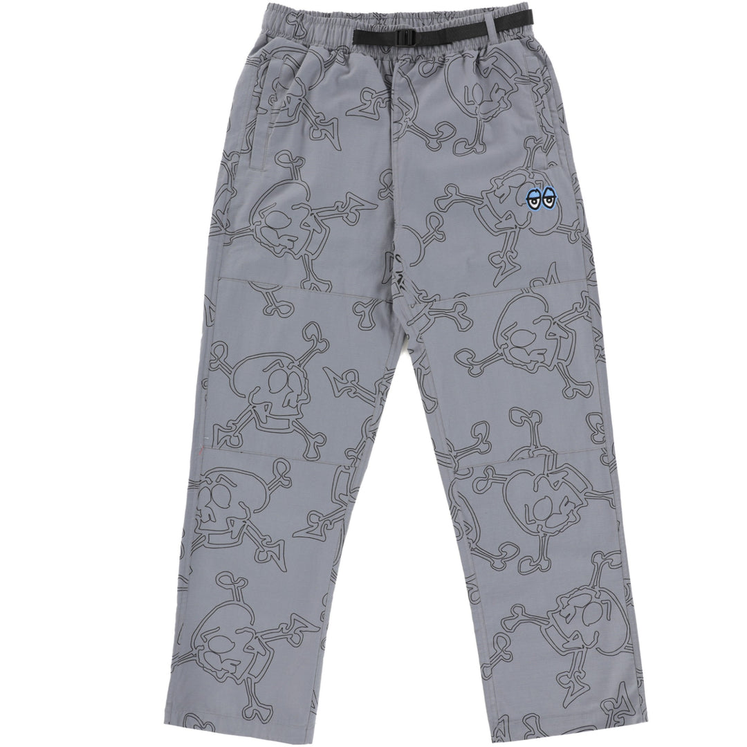 Krooked Style Eyes Ripstop Double Knee Pants (Grey)