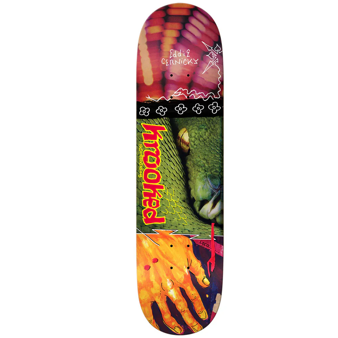 green snake on skate deck