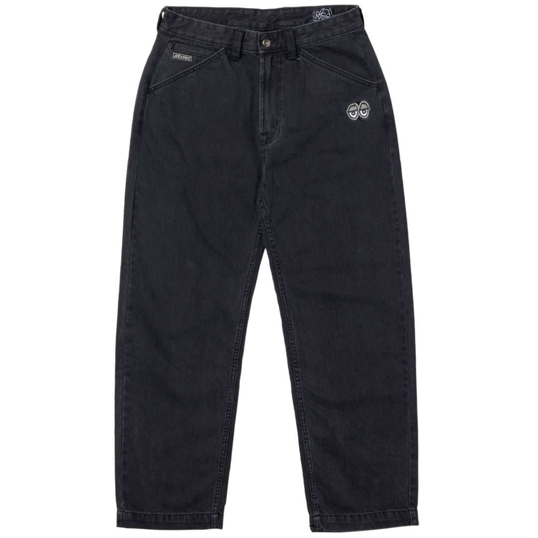 Krooked Eyes Denim Pants (Twill Black)