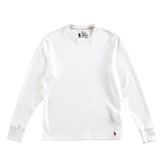 Unless Waffle Long Sleeve Shirt (White)