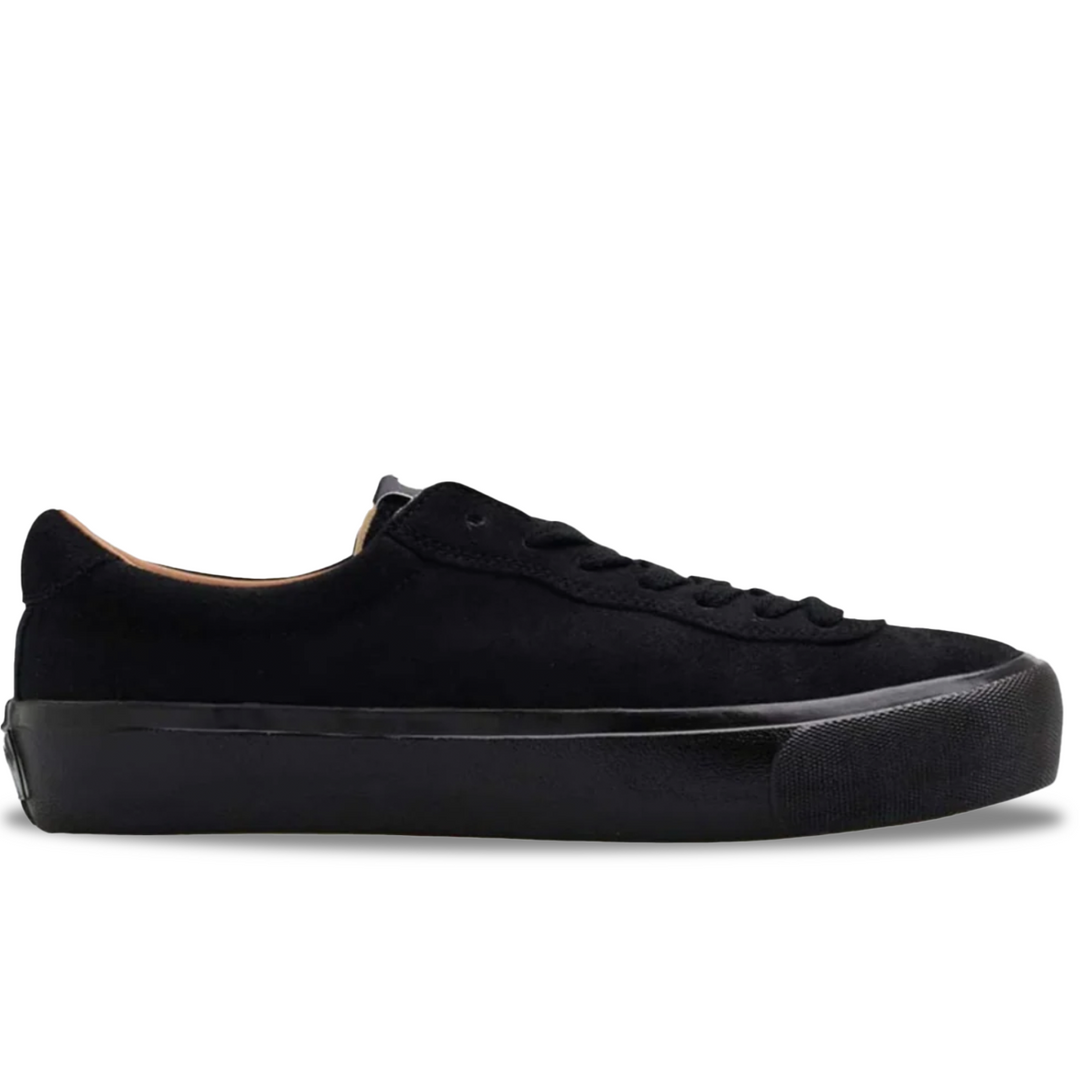 low cut black suede shoe