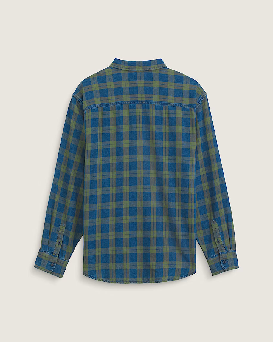 Vans Lawson Long Sleeve Shirt (Indigo/ Green)