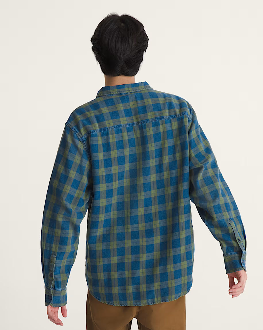 Vans Lawson Long Sleeve Shirt (Indigo/ Green)