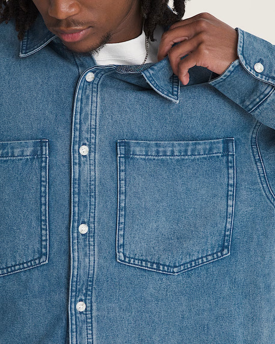 Vans McGill Flannel Lined Long Sleeve (Light Vintage Wash)