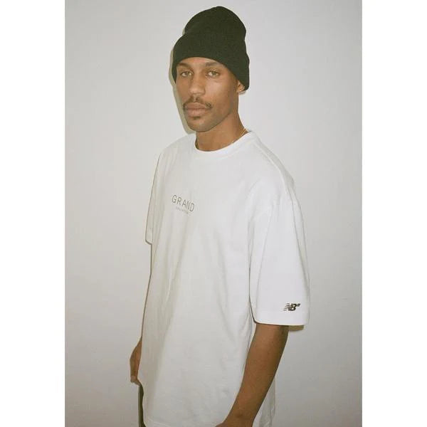 Grand Collection X New Balance Classic Logo Tee (White)