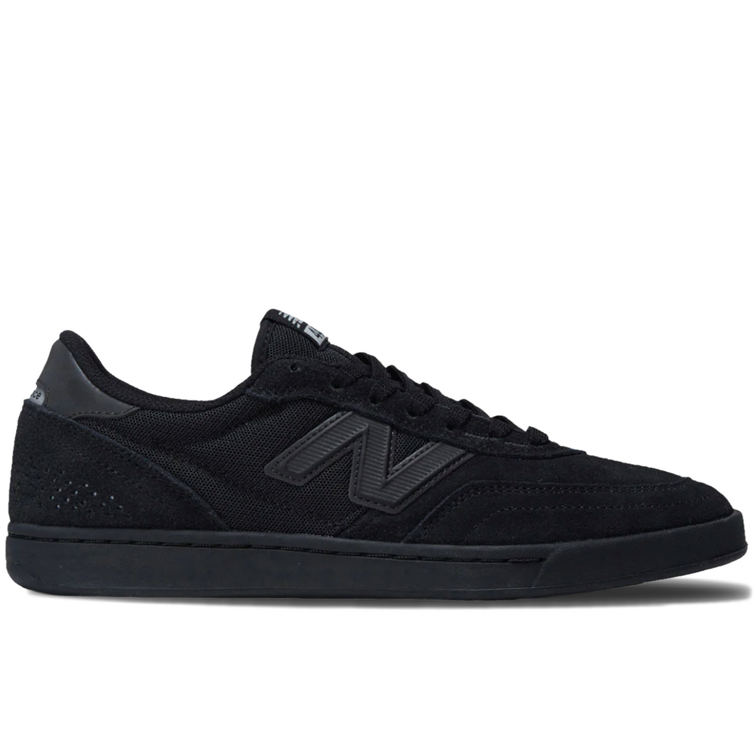 Black sneaker with New Balance logo tonal black