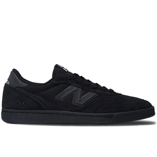 Black sneaker with New Balance logo tonal black