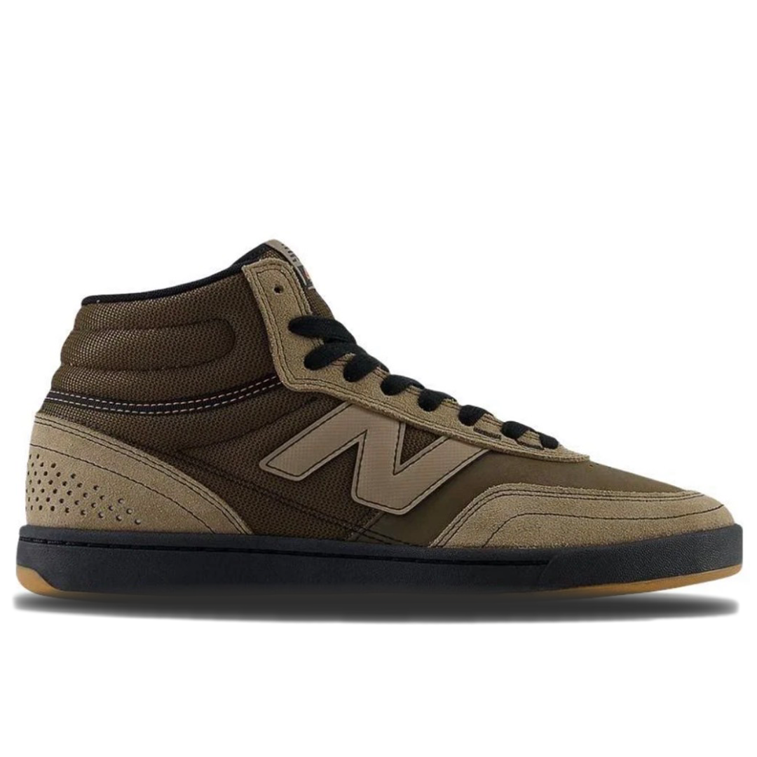 Brown high-top sneaker with New Balance logo 