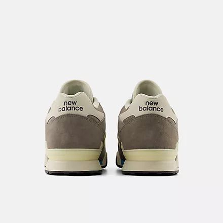 Pair of New Balance sneakers shown from the back on a white background