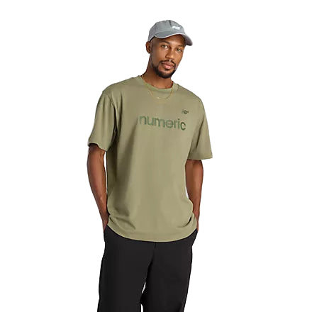 green tonal shirt