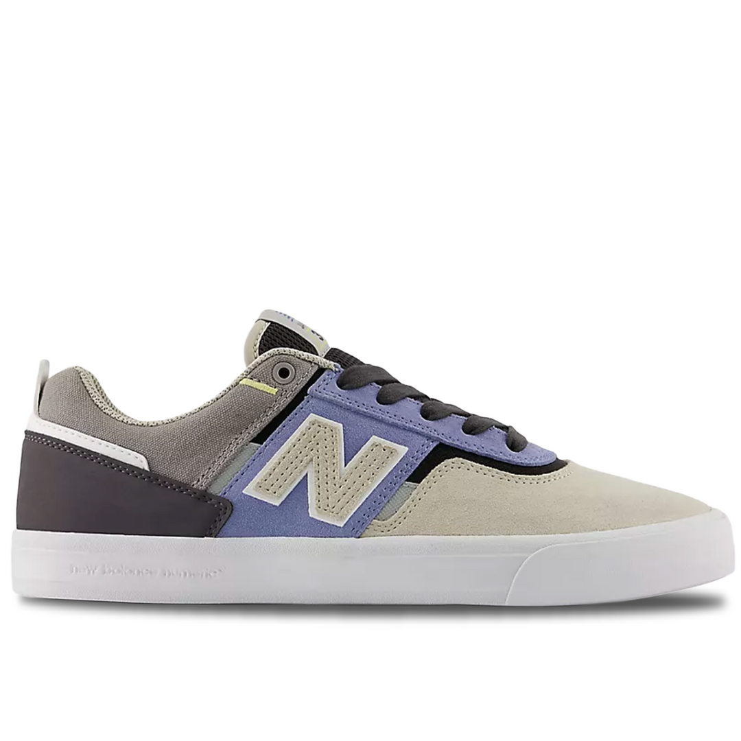 Multicolor sneaker with 'N' logo on a white background