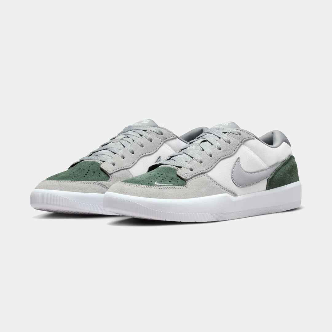 Pair of gray and green force 58 sneakers 