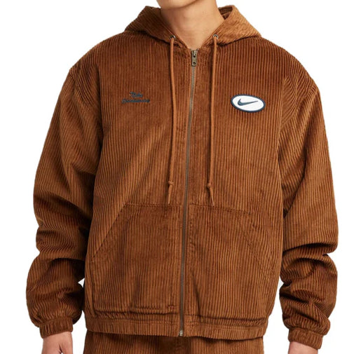 Nike SB Full Zip Hooded Corduroy Jacket (Brown)
