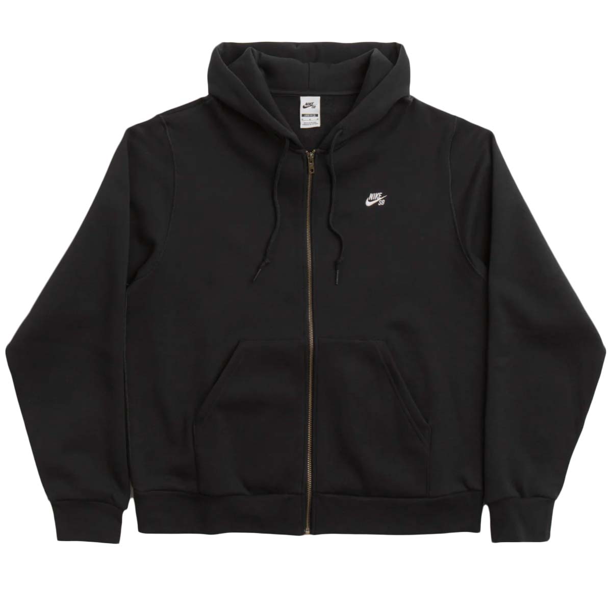 Nike SB Logo Zip Up Hoodie Black