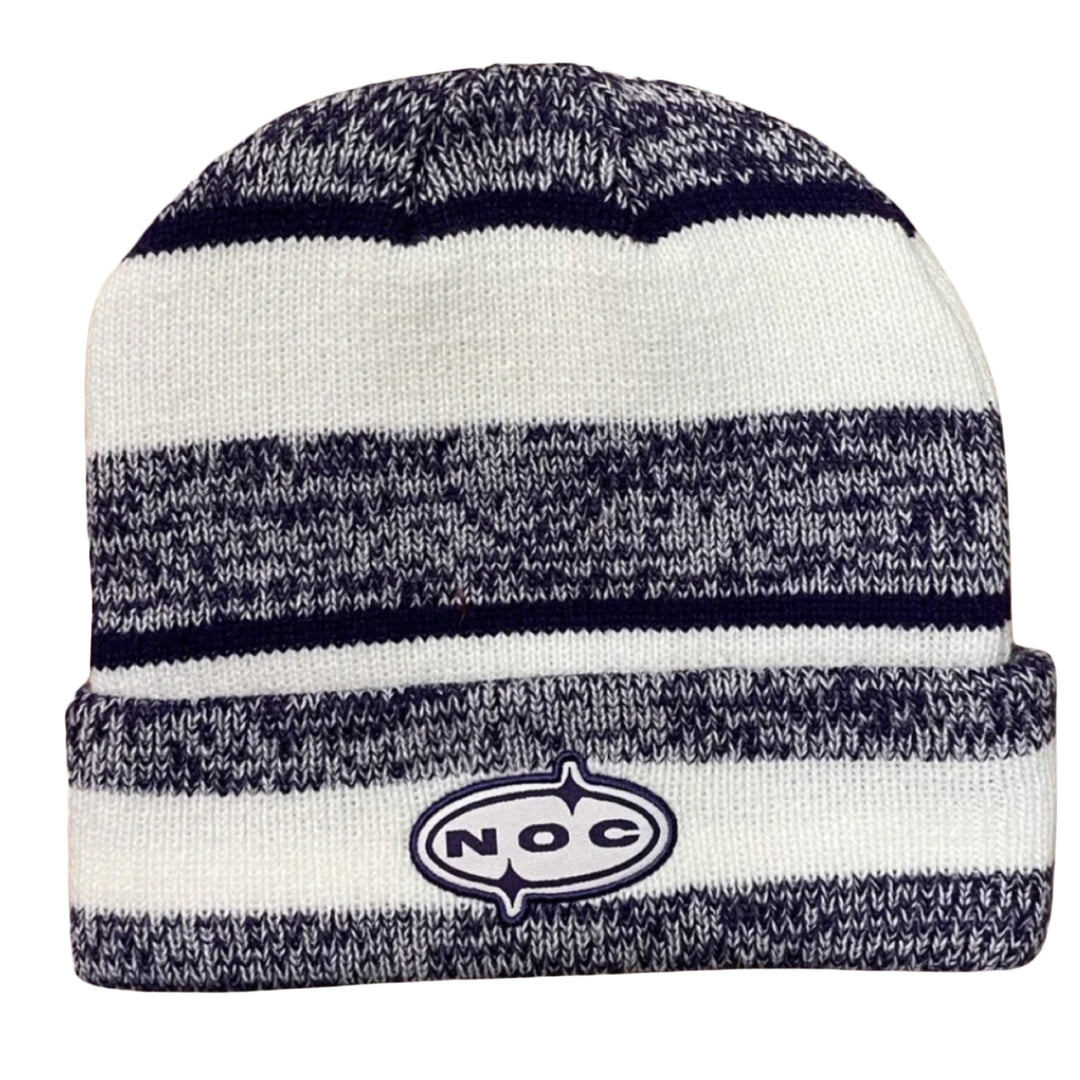 Nocturnal "Chrome" Pattern Beanie (Purple/White)