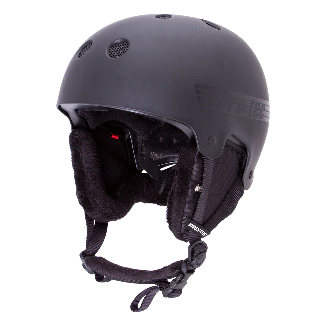 Protec Old School Snow Helmet W/MIPS (Stealth Black)