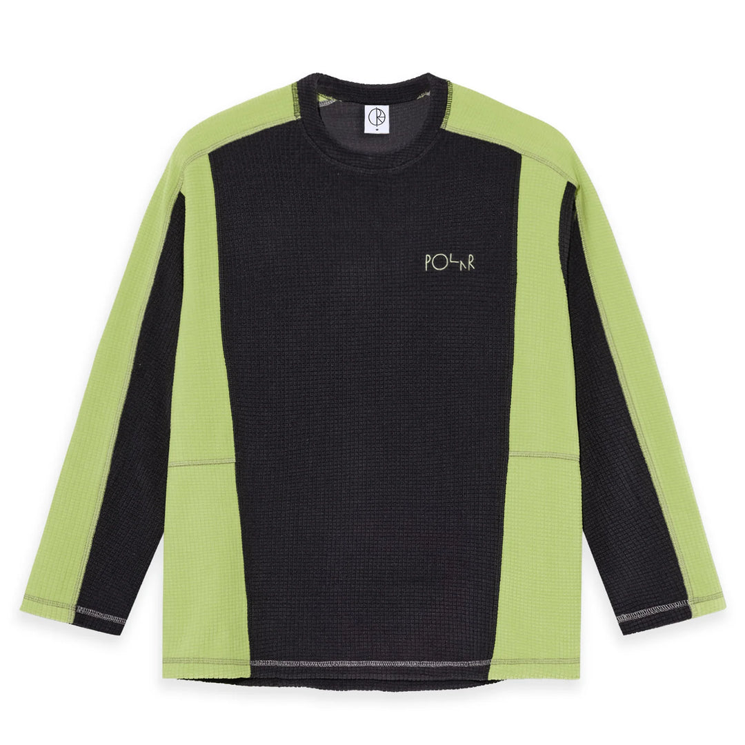 Polar Skate Co. Grid Fleece Sweater (Black/ Chartreuse)