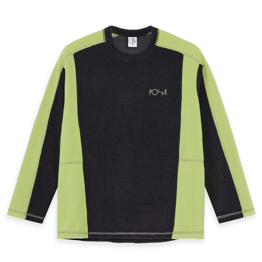 Polar Skate Co. Grid Fleece Sweater (Black/ Chartreuse)