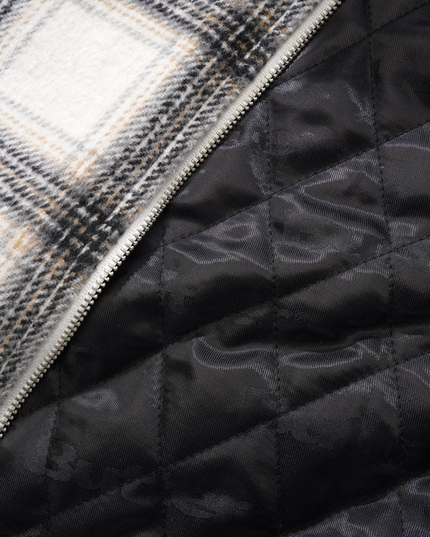 Butter Goods Plaid Flannel Insulated Overshirt (White)