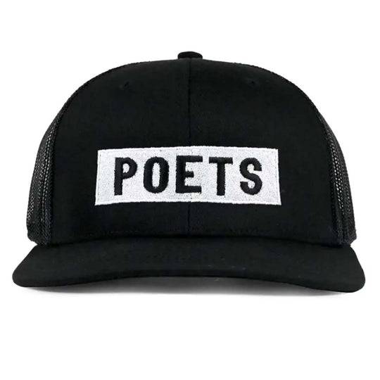 Poets Embroidered Trucker Hat (Black)