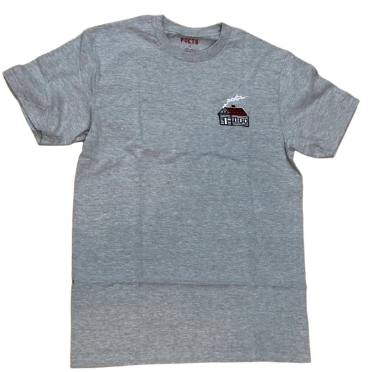 Poets Home Embroidered Tee (Heather Grey)