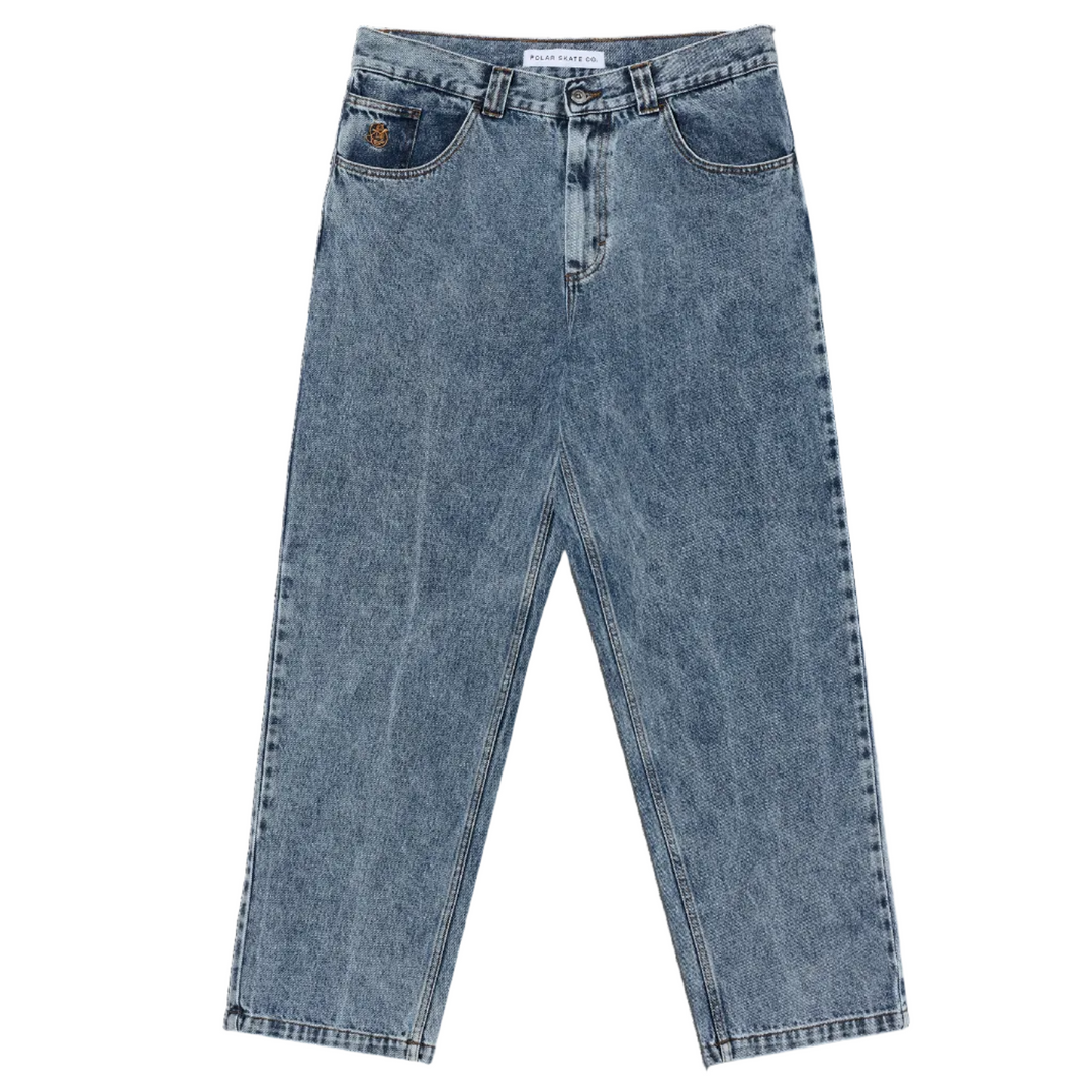 Blue jeans washed heavy