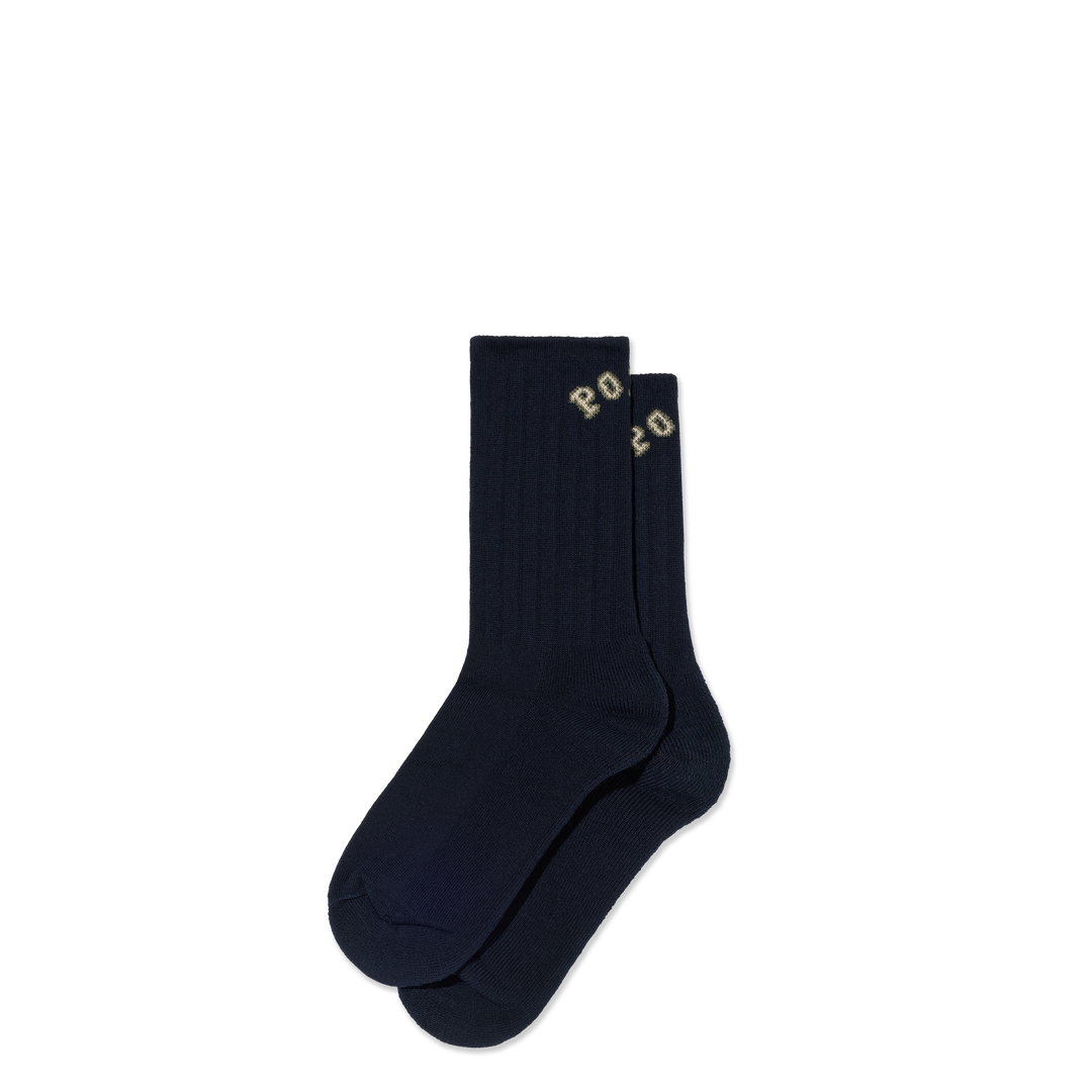 Polar Skate Co. Rib Socks College (Dark Navy)