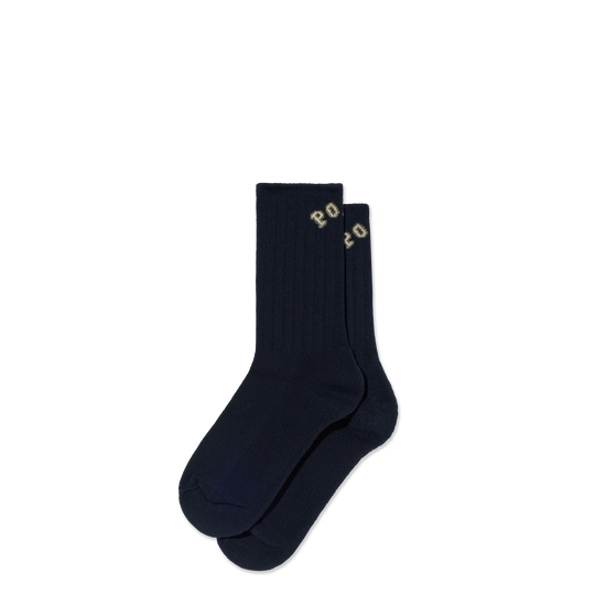 Polar Skate Co. Rib Socks College (Dark Navy)