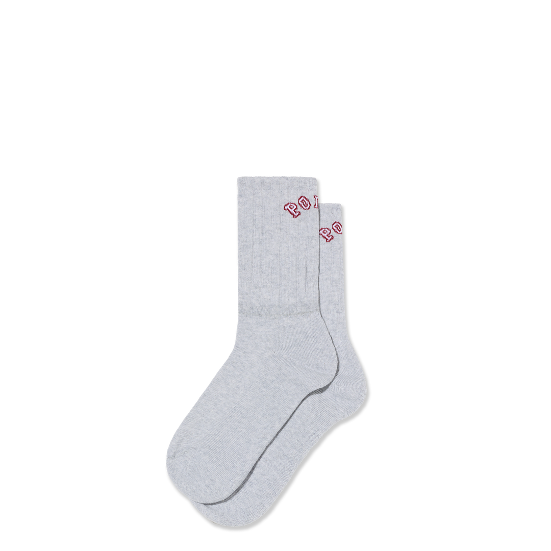 Polar Skate Co. Rib Socks College (Heather Grey)
