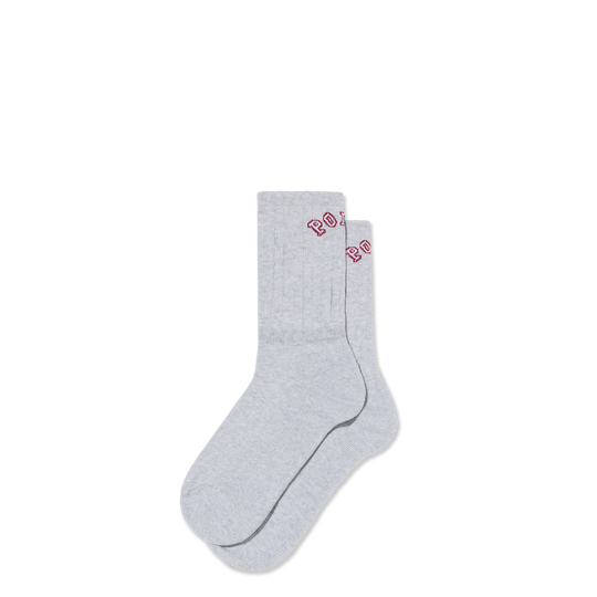 Polar Skate Co. Rib Socks College (Heather Grey)