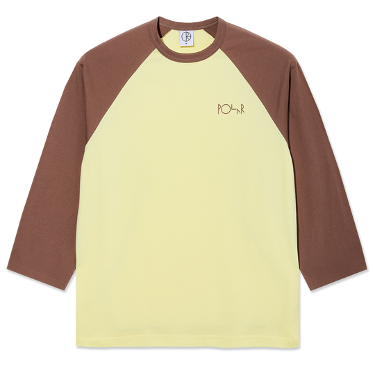 Polar Skate Co. 3/4 Sleeve Tee (Cinnamon/Light Yellow)