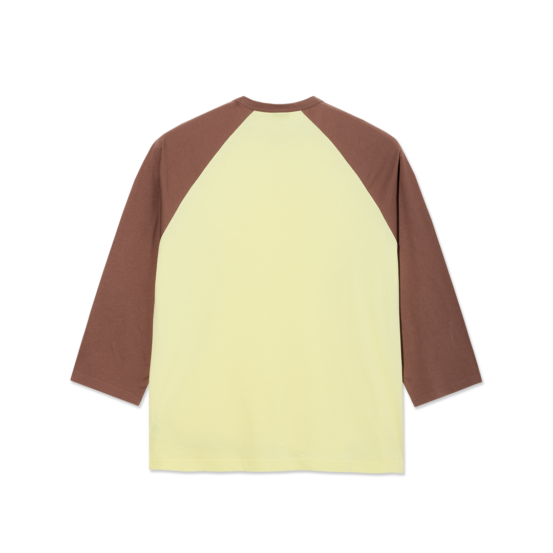 Polar Skate Co. 3/4 Sleeve Tee (Cinnamon/Light Yellow)