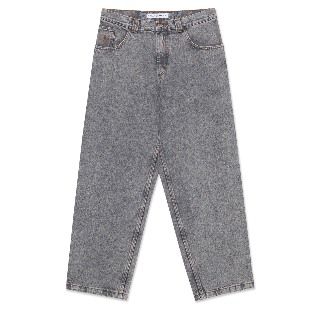 Gray jeans on a white background