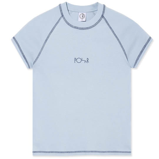 Polar Skate Co. Script Logo Baby Tee (Light Blue/ Dark Blue)
