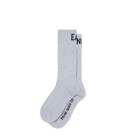 Polar Easy Now Long Rib Socks (Heather Grey)