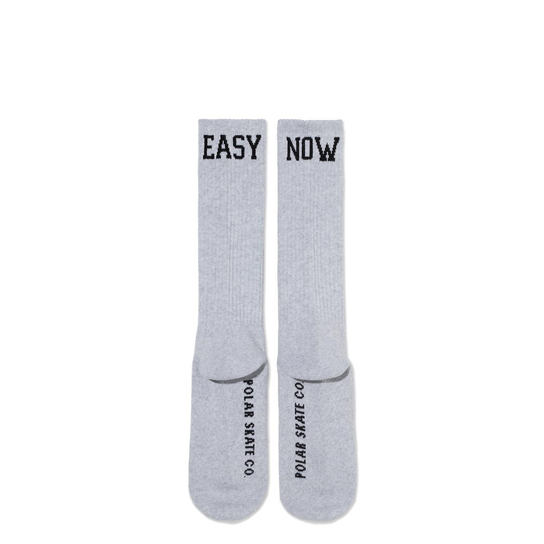Polar Easy Now Long Rib Socks (Heather Grey)