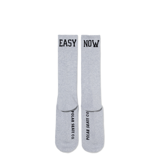 Polar Easy Now Long Rib Socks (Heather Grey)