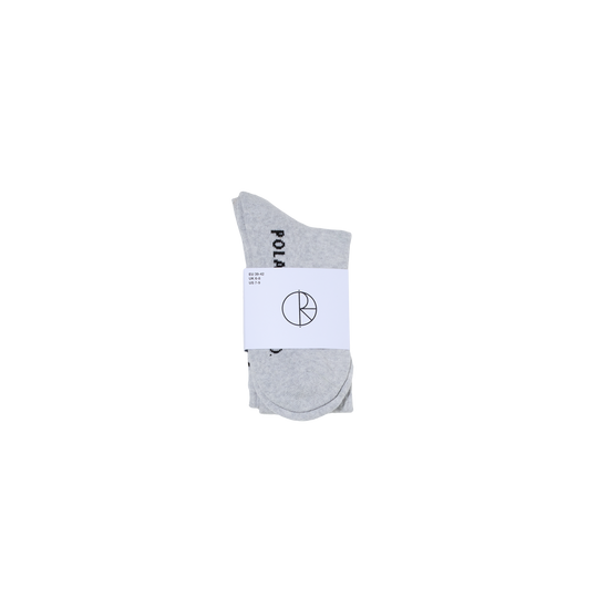 Polar Easy Now Long Rib Socks (Heather Grey)