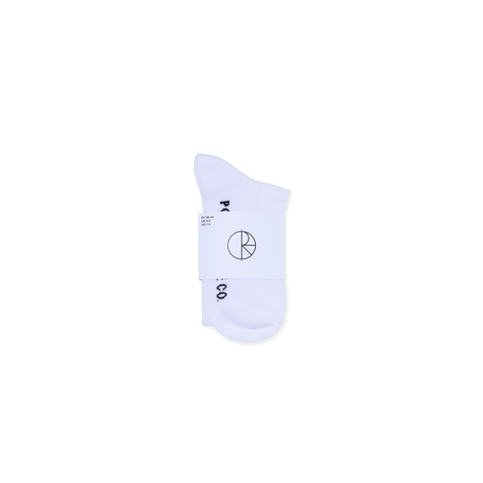 Polar Easy Now Long Rib Socks (White)
