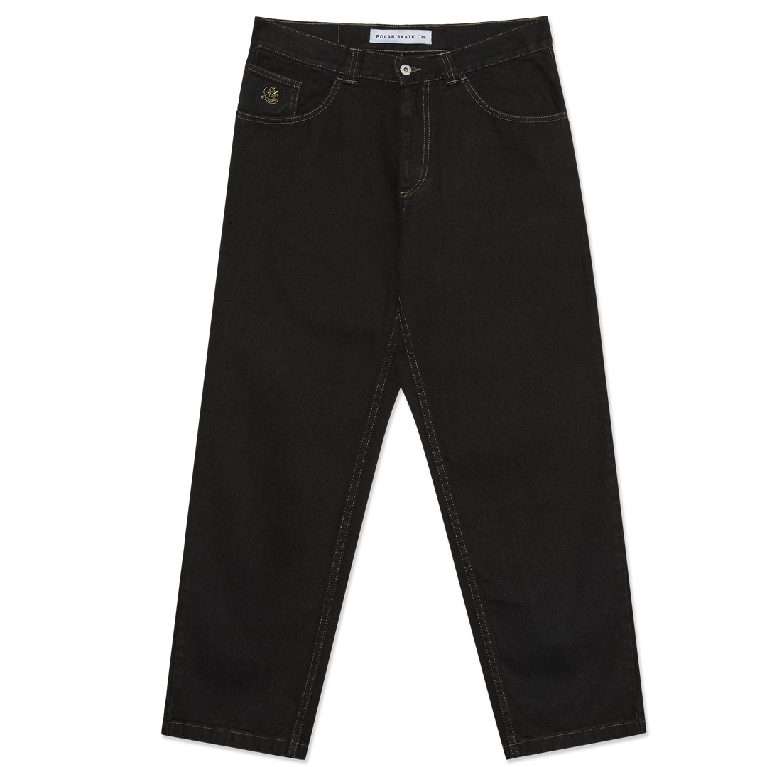 Black jeans on a white background