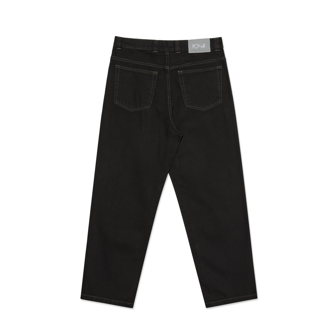 rear Black jeans on a white background