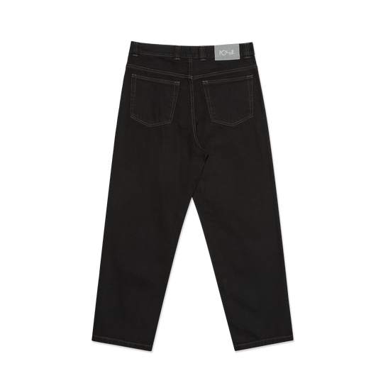 rear Black jeans on a white background