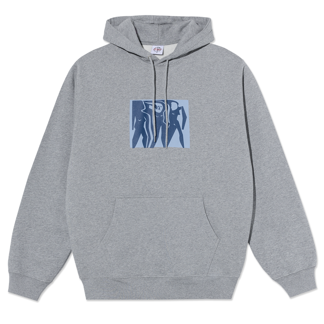 polar Gray hoodie with a blue graphic on a white background